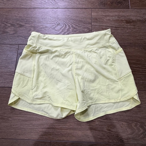 Athleta Girl Record Breaking 3" Athletic Shorts, Lemon Yellow, XL 14, Summer - Picture 1 of 11